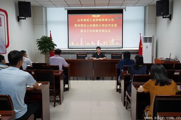 輕工供銷公司召開貫徹落實山東國投公司經濟發展重點工作部署專題會議